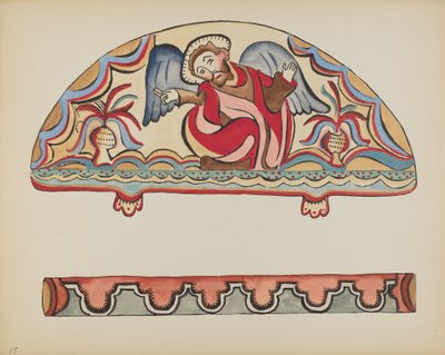 Tablica 15: Stworzenie (Lunette): Z portfolio "Hiszpańskie projekty kolonialne Nowego Meksyku" autorstwa American 20th Century