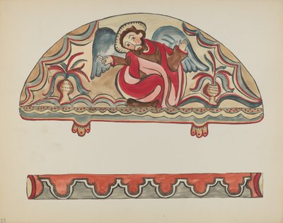Tablica 15: Stworzenie (Lunette): Z portfolio "Hiszpańskie projekty kolonialne Nowego Meksyku" autorstwa American 20th Century