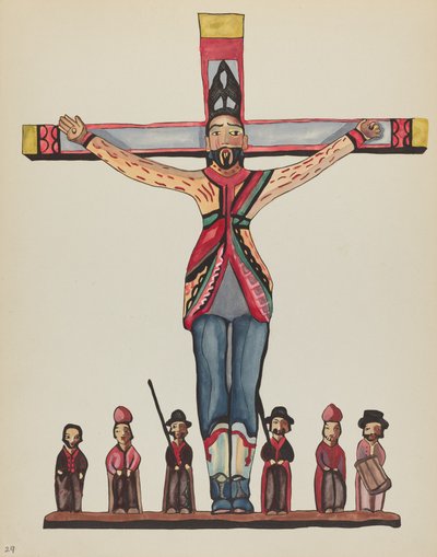Tabliczka 29: Św. Akacja: Z portfolio "Hiszpańskie wzory kolonialne Nowego Meksyku" autorstwa American 20th Century