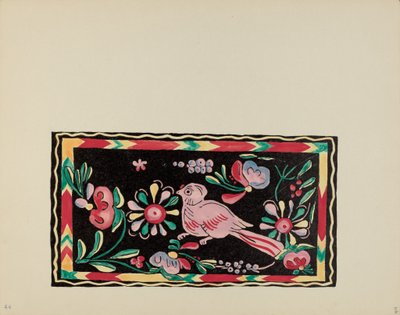 Płyta 44: Malowane wzory skrzyni: Z portfolio "Hiszpańskie wzory kolonialne Nowego Meksyku" autorstwa American 20th Century