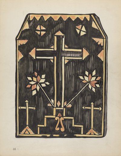 Tabliczka 46: Projekt aplikacji ze słomy: Z portfolio "Hiszpańskie wzory kolonialne Nowego Meksyku" autorstwa American 20th Century