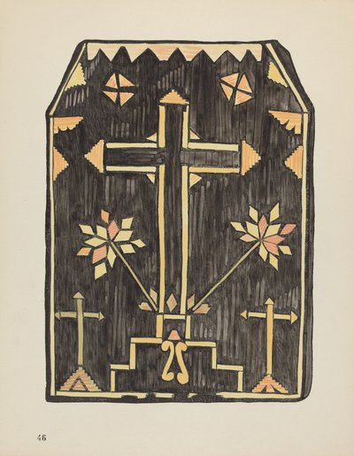 Tabliczka 46: Projekt aplikacji ze słomy: Z portfolio "Hiszpańskie wzory kolonialne Nowego Meksyku" autorstwa American 20th Century