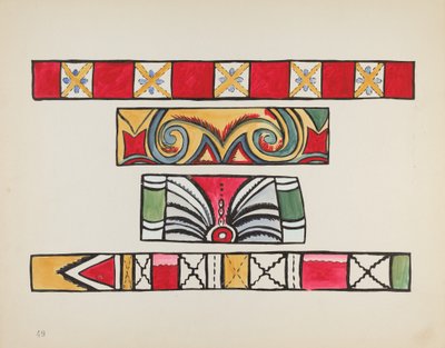 Tabliczka 49: Różne projekty: Z portfolio "Hiszpańskie wzory kolonialne Nowego Meksyku" autorstwa American 20th Century
