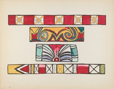 Tabliczka 49: Różne projekty: Z portfolio "Hiszpańskie wzory kolonialne Nowego Meksyku" autorstwa American 20th Century