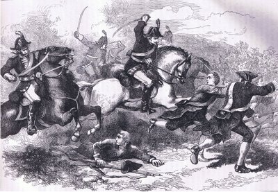 Pogrom lojalnych rekrutów, ilustracja z Cassells History of the United States wydanej przez Cassell, Petter & Galpin, ok. 1900 (litografia) autorstwa American English school