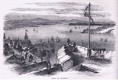 Widok w Quebecu, ilustracja z Cassells History of the United States wydana przez Cassell, Petter & Galpin, c.1900 (litografia) autorstwa American English school