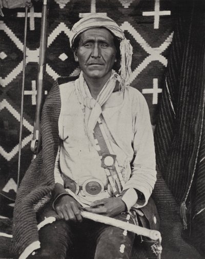 Indianin Navajoe (zdjęcie czarno-białe) autorstwa American Photographer (after)