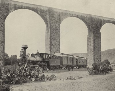 Akwedukt w Queretaro w Meksyku (zdjęcie czarno-białe) autorstwa American Photographer (after)