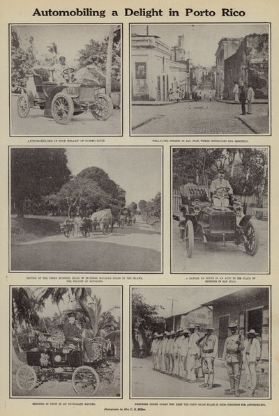 Samochodowa rozkosz w Porto Rico (zdjęcie czarno-białe) autorstwa American Photographer (after)