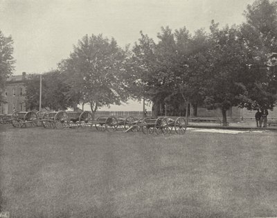 Bateria w Fort Omaha, Nebraska (zdjęcie czarno-białe) autorstwa American Photographer (after)