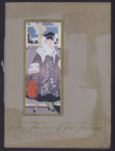 Okładka Teatru Mody Futrzanej, ok. 1914. (zdjęcie czarno-białe) autorstwa American Photographer (after)