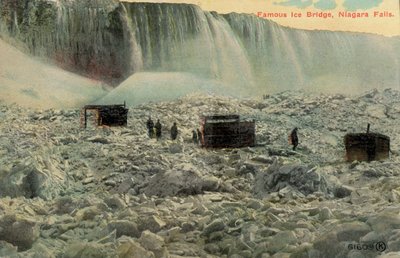 Słynny most lodowy w Niagara Falls, Nowy Jork, USA (kolorowe zdjęcie) autorstwa American Photographer (after)