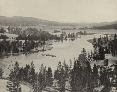 Dolina Hayden, Park Narodowy Yellowstone (zdjęcie czarno-białe) autorstwa American Photographer (after)