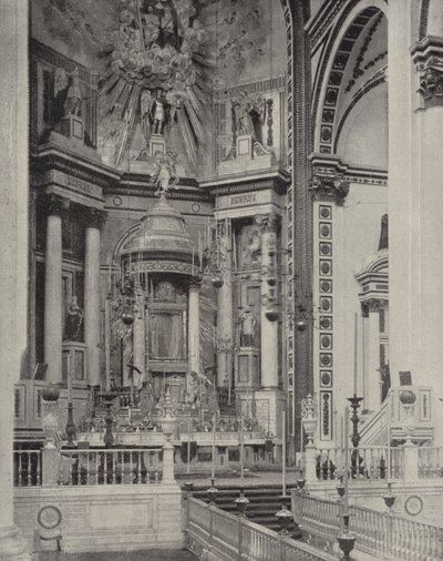Wnętrze kościoła Guadalupe (zdjęcie czarno-białe) autorstwa American Photographer (after)