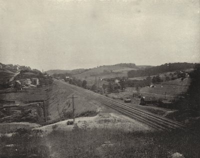 Studnie gazu ziemnego, Grapeville, Pensylwania (zdjęcie czarno-białe) autorstwa American Photographer (after)