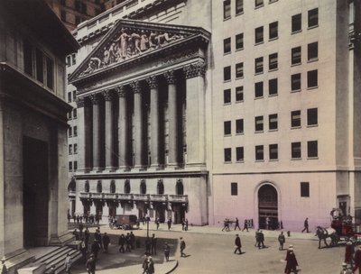 Nowy Jork: JP Morgan and Co; Giełda Papierów Wartościowych w Nowym Jorku (zdjęcie) autorstwa American Photographer (after)