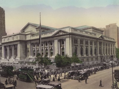 Nowy Jork: Biblioteka Publiczna, Piąta Aleja i West 42nd Street (zdjęcie) autorstwa American Photographer (after)