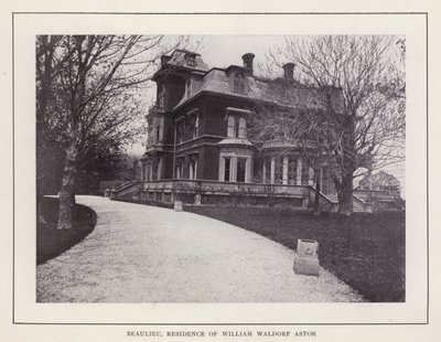 Newport, Rhode Island: Beaulieu, rezydencja Williama Waldorfa Astora (zdjęcie czarno-białe) autorstwa American Photographer (after)