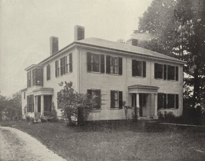 Stary Emerson House, Concord, Massachusetts (zdjęcie czarno-białe) autorstwa American Photographer (after)