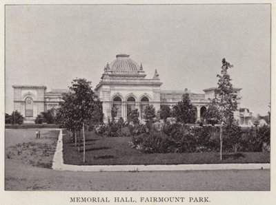 Filadelfia: Memorial Hall, Fairmount Park (zdjęcie czarno-białe) autorstwa American Photographer (after)