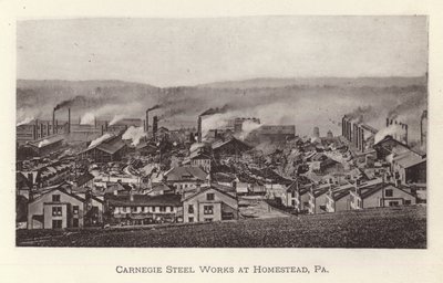 Pittsburgh: Carnegie Steel Works w Homestead, Pensylwania (zdjęcie czarno-białe) autorstwa American Photographer (after)