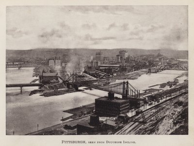 Pittsburgh: Pittsburgh, widziany z Duquesne Incline (zdjęcie czarno-białe) autorstwa American Photographer (after)