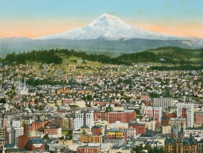 Portland, Oregon, Mount Hood w oddali (zdjęcie) autorstwa American Photographer (after)