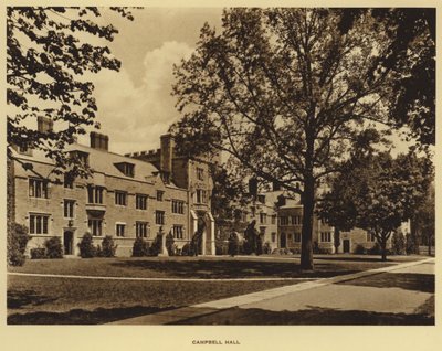 Uniwersytet Princeton: Campbell Hall (zdjęcie czarno-białe) autorstwa American Photographer (after)