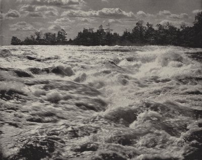 Rapids of Niagara nad wodospadem (zdjęcie czarno-białe) autorstwa American Photographer (after)