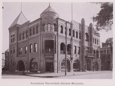 Budynek Ochotniczej Straży Savannah (zdjęcie czarno-białe) autorstwa American Photographer (after)