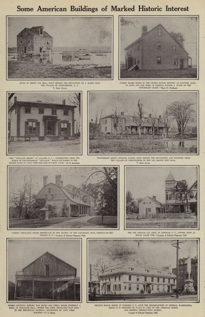 Niektóre amerykańskie budynki o wyraźnym znaczeniu historycznym (zdjęcie czarno-białe) autorstwa American Photographer (after)