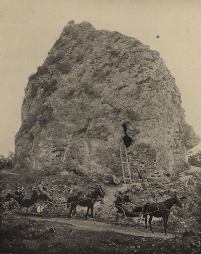 Sugarloaf Rock, Wyspa Mackinac, Michigan (zdjęcie czarno-białe) autorstwa American Photographer (after)