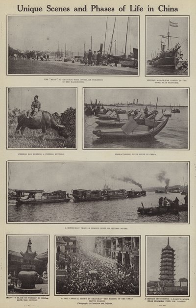 Unikalne sceny i fazy życia w Chinach (zdjęcie czarno-białe) autorstwa American Photographer (after)