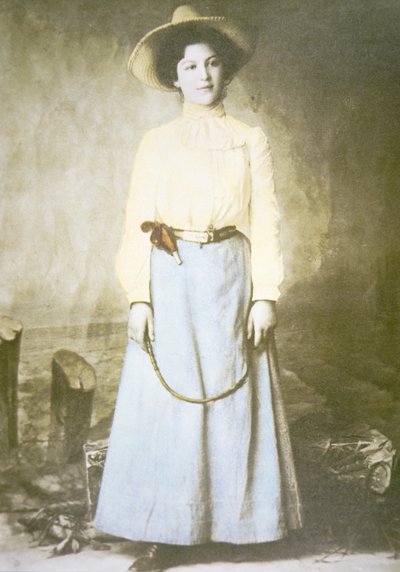 Anna Webb z Kansas, ok.1880 (zdjęcie czarno-białe) autorstwa American Photographer