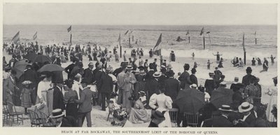 Plaża w Far Rockaway, najbardziej wysuniętej na południe granicy dzielnicy Queens (zdjęcie czarno-białe) autorstwa American Photographer