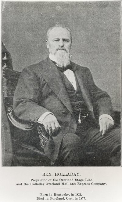 Ben Holladay (1824-77) (zdjęcie czarno-białe) autorstwa American Photographer