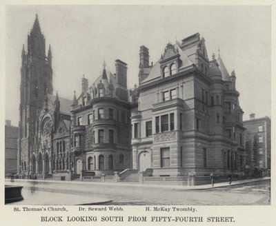 Blok patrząc na południe od Fifty-Fourth Street (zdjęcie czarno-białe) autorstwa American Photographer