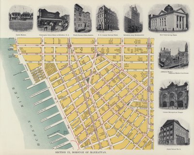 Dzielnica Manhattanu (zdjęcie czarno-białe) autorstwa American Photographer