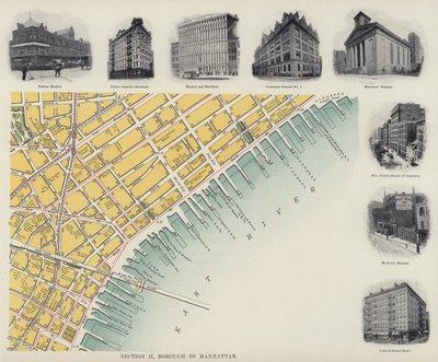 Dzielnica Manhattanu (zdjęcie czarno-białe) autorstwa American Photographer