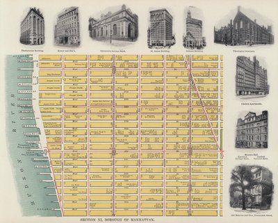 Dzielnica Manhattan (zdjęcie czarno-białe) autorstwa American Photographer
