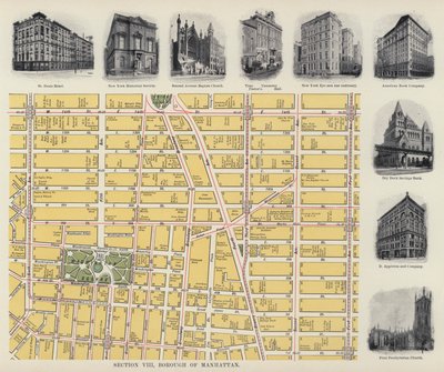 Dzielnica Manhattan (zdjęcie czarno-białe) autorstwa American Photographer