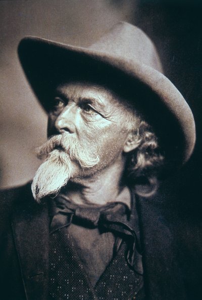 Buffalo Bill (1846-1917) w ostatnich latach życia (zdjęcie czarno-białe) autorstwa American Photographer
