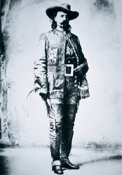 Buffalo Bill Cody (1846-1917) (zdjęcie czarno-białe) autorstwa American Photographer