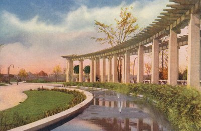 Chicago (Inf. wł.) Pergola w Douglas Park (zdjęcie kolorowe) autorstwa American Photographer