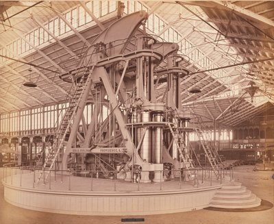 Corliss Engine, Międzynarodowa Wystawa Stulecia, Filadelfia, 1876 (druk albumowy) autorstwa American Photographer