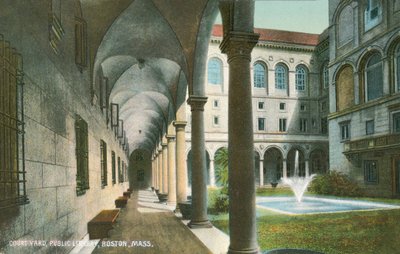 Dziedziniec Biblioteki Publicznej, Boston, Massachusetts, USA (zdjęcie kolorowe) autorstwa American Photographer