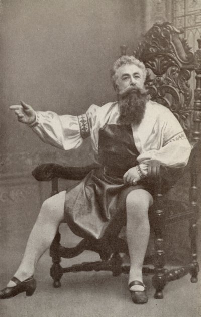 Emil Fischer jako Hans Sachs w "Die Meistersinger Von Nurnburg" (zdjęcie czarno-białe) autorstwa American Photographer