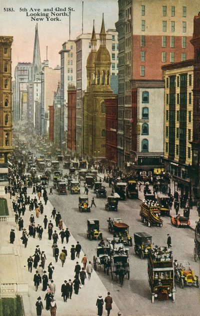 Piąta Aleja i 42 Ulica, Nowy Jork (zdjęcie kolorowe) autorstwa American Photographer