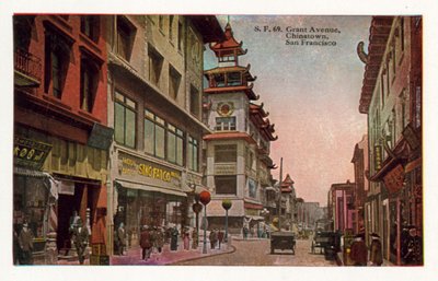 Grant Avenue, Chinatown, San Francisco (kolorowe zdjęcie) autorstwa American Photographer