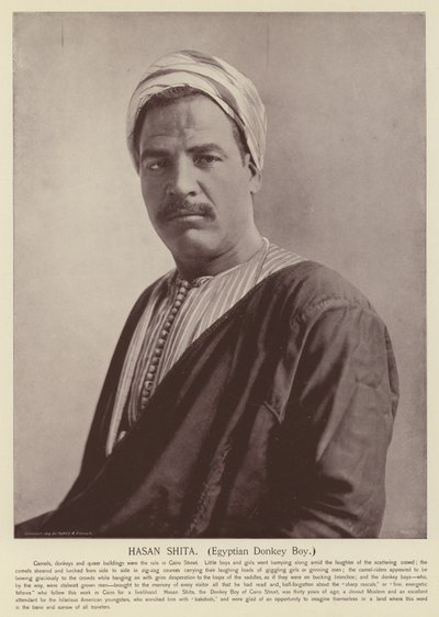 Hasan Shita, egipski chłopiec osioł autorstwa American Photographer